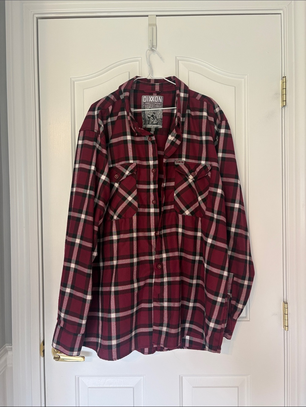 DIXXON 3XL “The Cellar” Maroon and Black Plaid Button-Up Shirt